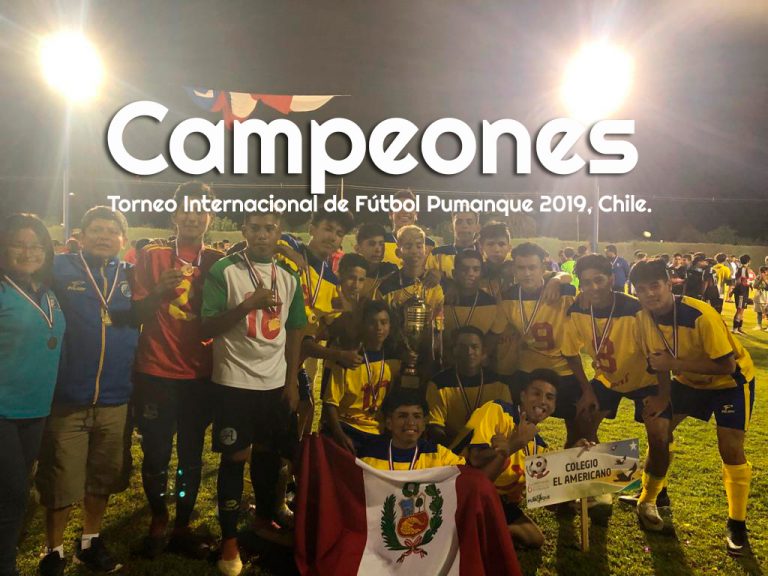 Campeón colegio El Americano, Torneo Internacional de Fútbol Pumanque, Chile.