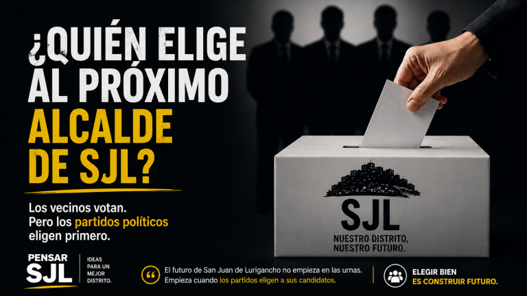 ¿QUIÉN ELIGE AL PRÓXIMO ALCALDE DE SJL?